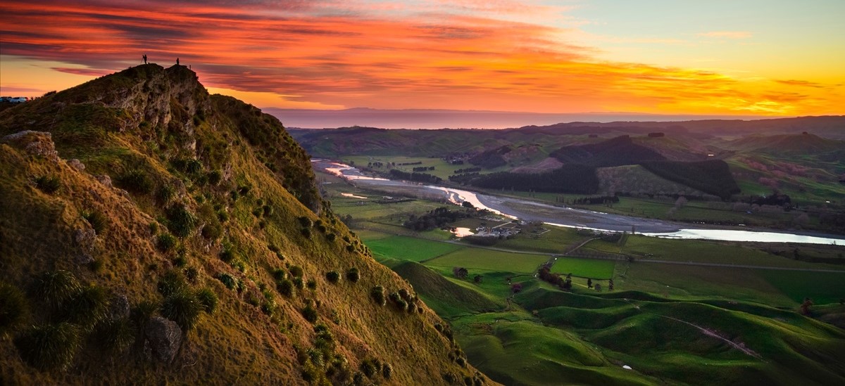 NZ mountain at sunset