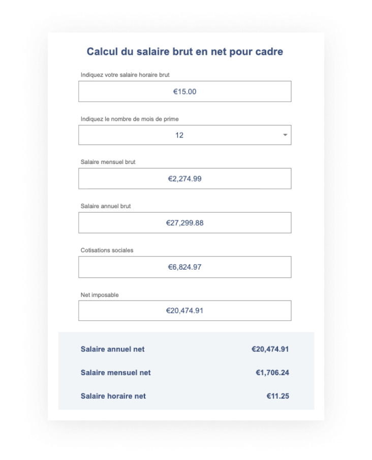 calculer salaire net cadre